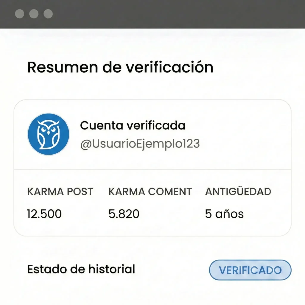 Una cuenta en venta lista para publicar